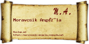 Moravcsik Angéla névjegykártya